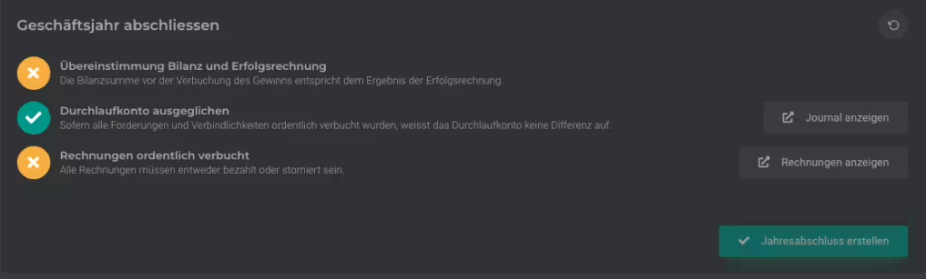 Jahresabschluss erstellen